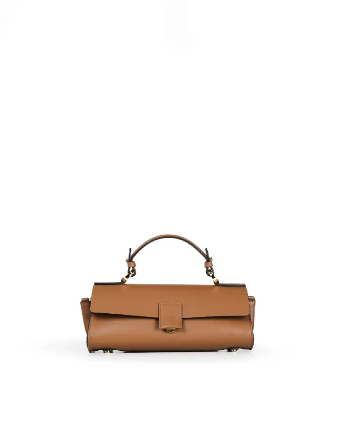 Loristella Borsa piccola in pelle liscia con pattina e tracolla The Bethlow Cuoio