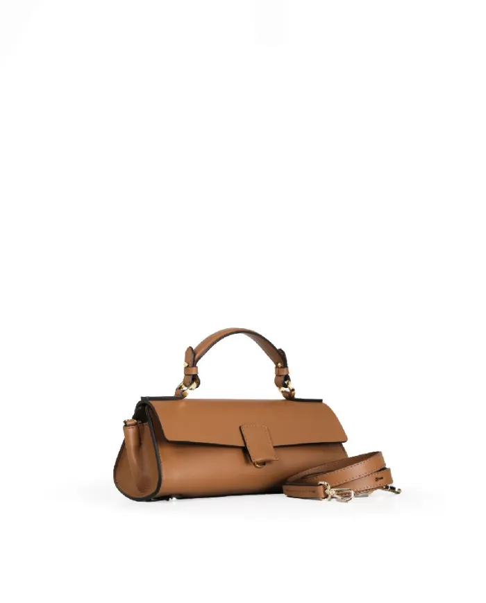 Loristella Borsa piccola in pelle liscia con pattina e tracolla The Bethlow Cuoio