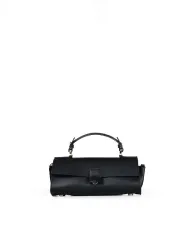 Loristella Borsa piccola in pelle liscia con pattina e tracolla The Bethlow Nero