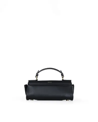 Loristella Borsa piccola in pelle liscia con pattina e tracolla The Bethlow Nero