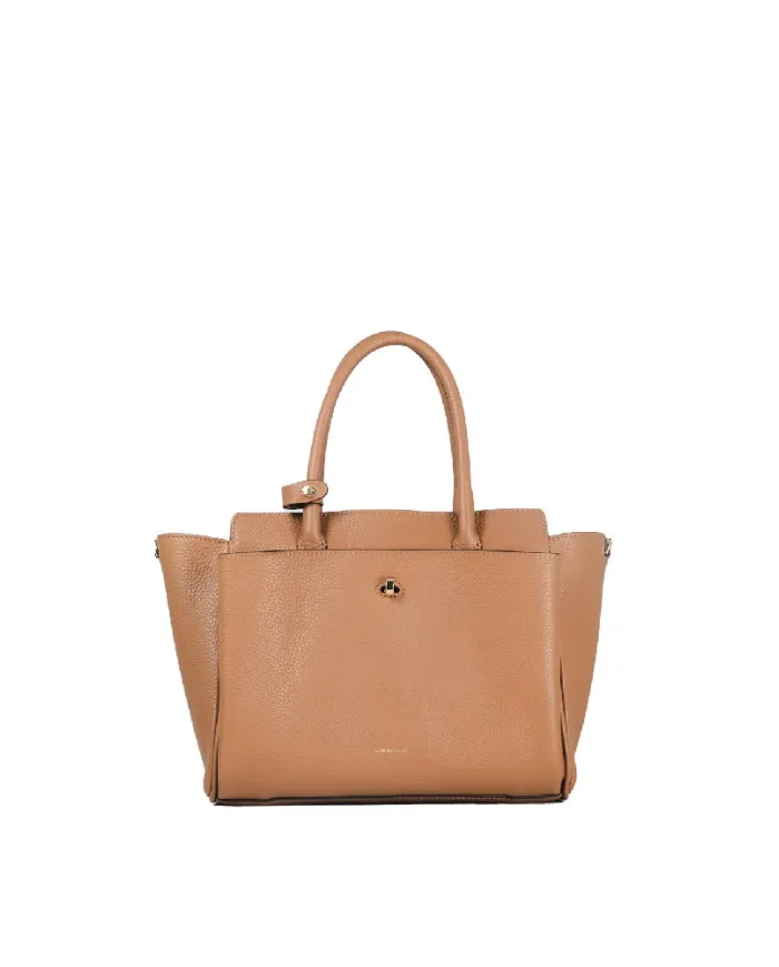 Loristella Borsa in pelle a mano con chiusura a serratura Ellie Cuoio