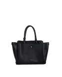 Loristella Borsa in pelle a mano con chiusura a serratura Ellie Nero