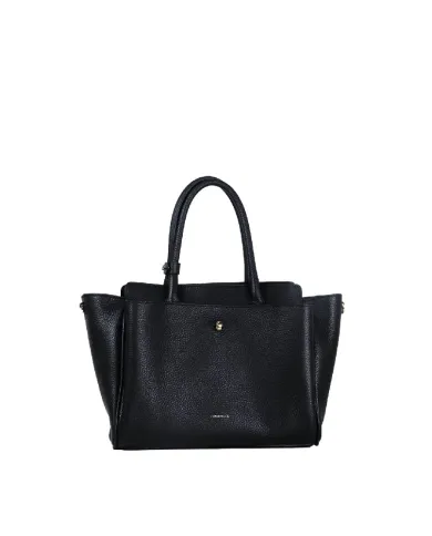 Loristella Borsa in pelle a mano con chiusura a serratura Ellie Nero
