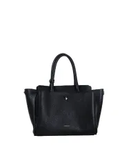Loristella Borsa in pelle a mano con chiusura a serratura Ellie Nero