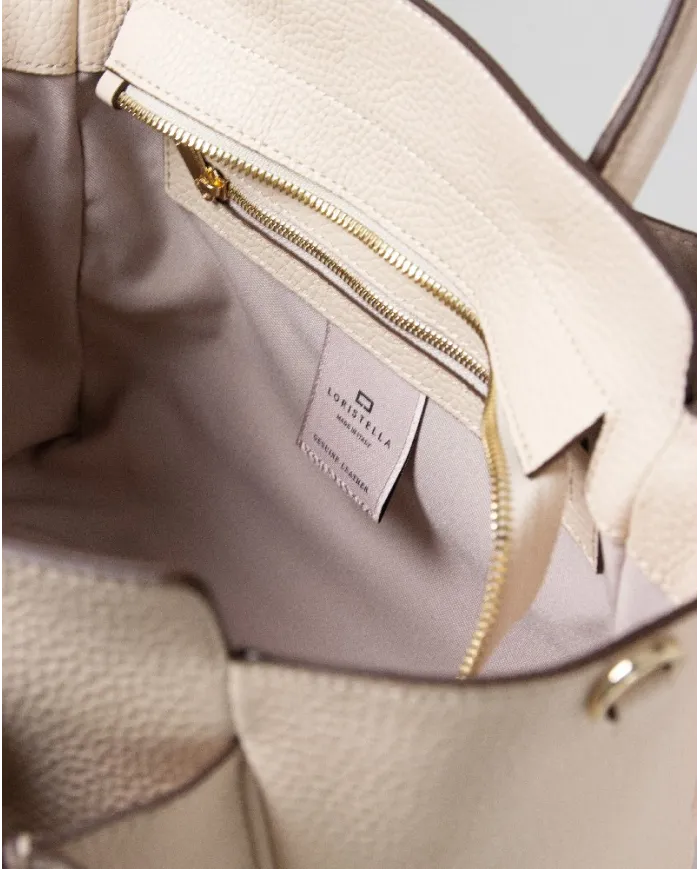 Loristella Borsa in pelle a mano con chiusura a serratura Ellie Verde chiaro