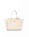 Loristella Borsa in pelle a mano con chiusura a serratura Ellie Beige