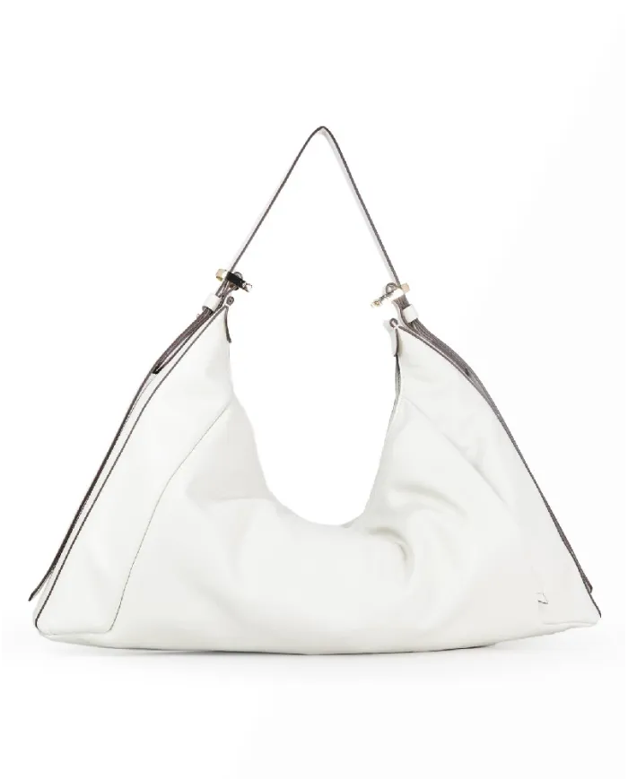 Loristella Borsa Donna Grande in Pelle Vicky Made in Italy Avorio