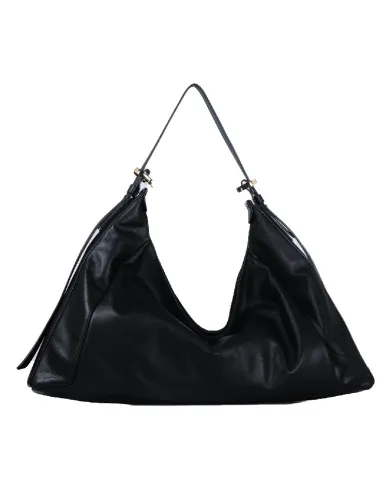 Loristella Borsa Donna Grande in Pelle Vicky Made in Italy Nero
