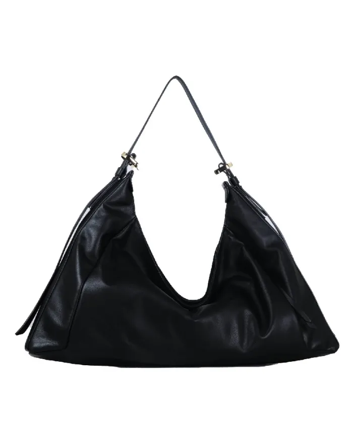 Loristella Borsa Donna Grande in Pelle Vicky Made in Italy Nero