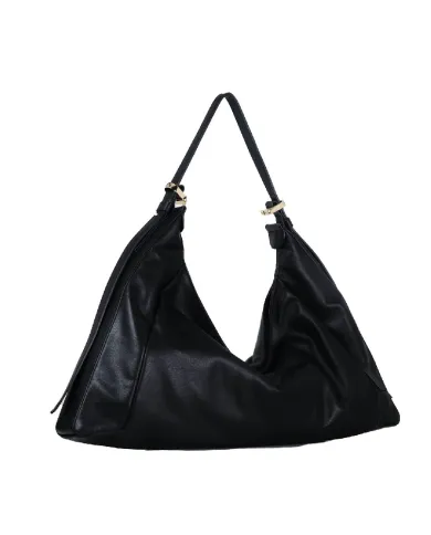 Loristella Borsa Donna Grande in Pelle Vicky Made in Italy Nero