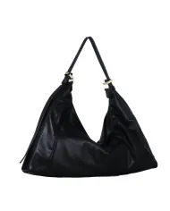 Loristella Borsa Donna Grande in Pelle Vicky Made in Italy Nero