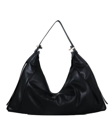 Loristella Borsa Donna Grande in Pelle Vicky Made in Italy Nero