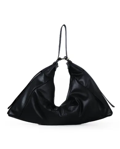 Loristella Borsa Donna Grande in Pelle Vicky Made in Italy Nero