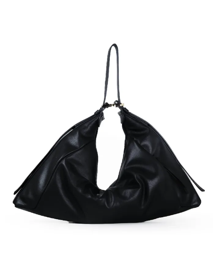 Loristella Borsa Donna Grande in Pelle Vicky Made in Italy Nero