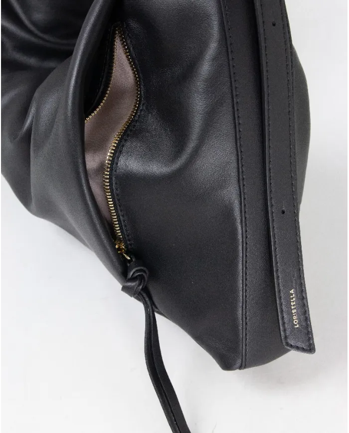 Loristella Borsa Donna Grande in Pelle Vicky Made in Italy Nero