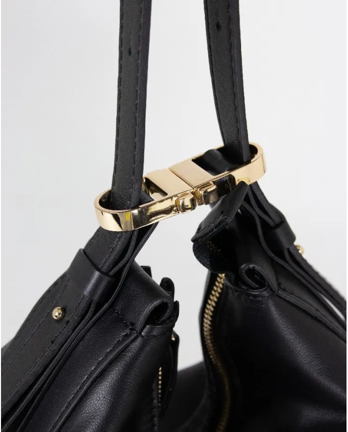 Loristella Borsa piccola in pelle Vicky Nero