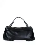 Loristella Borsa in Pelle Morbida con Frange Isotta Nero