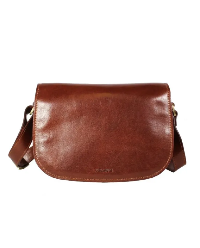 CHIARUGI Borsa bandoliera cuoio Marrone