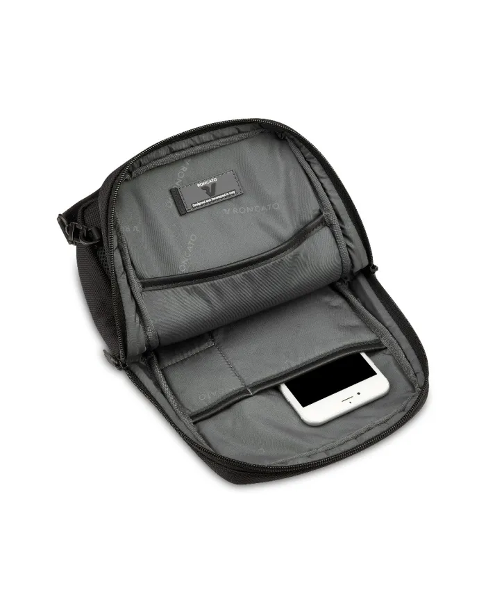 Roncato Monospalla zaino tessuto Panama 4.0 Nero