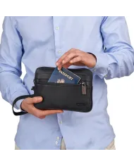 Roncato Pochette in pelle Detroit Nero