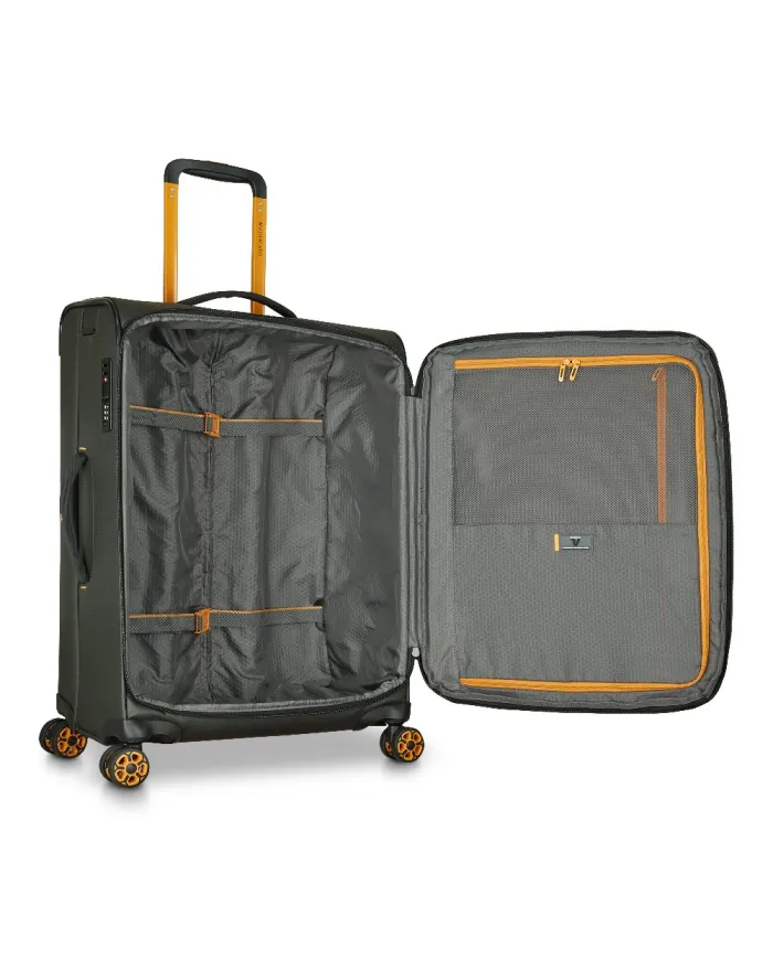 Roncato Trolley medio tessuto impermeabile Norway Verde militare