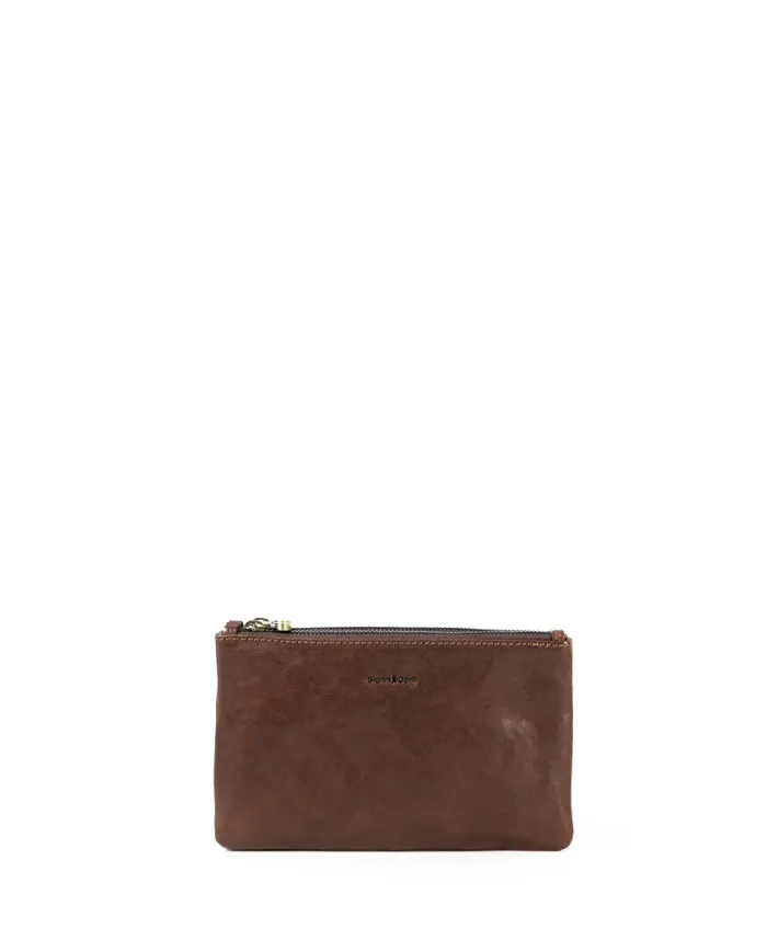 Gianni Conti Pochette in pelle cuoio Testa moro