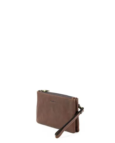 Gianni Conti Pochette in pelle cuoio Testa moro