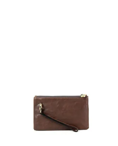 Gianni Conti Pochette in pelle cuoio Testa moro