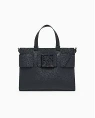 Armani Exchange Borsa a mano grande Nero
