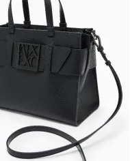 Armani Exchange Borsa a mano grande Nero