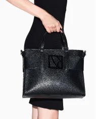 Armani Exchange Borsa a mano grande Nero