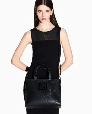 Armani Exchange Borsa a mano grande Nero