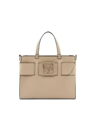 Armani Exchange Borsa a mano grande Sabbia