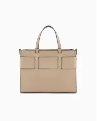 Armani Exchange Borsa a mano grande Sabbia
