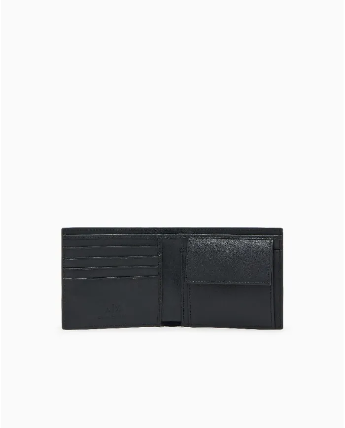 Armani Exchange Cofanetto regalo portafoglio e portachiavi Nero