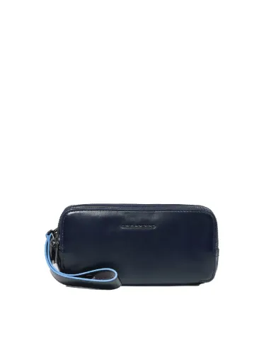 Piquadro Pochette in pelle , con tracolla sganciabile, Piquadro "Blue Square".
