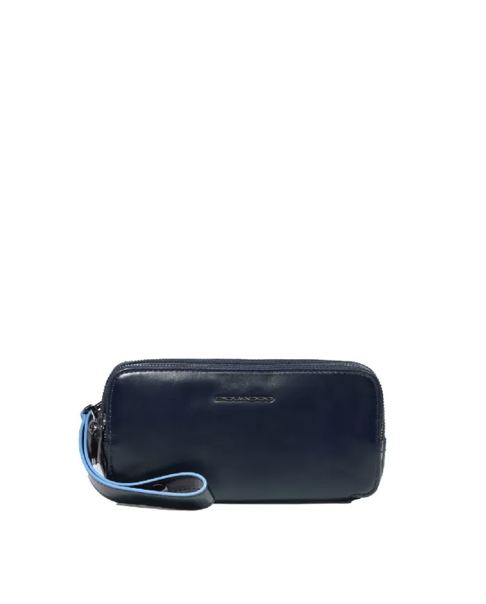 Piquadro Pochette in pelle , con tracolla sganciabile, Piquadro "Blue Square".