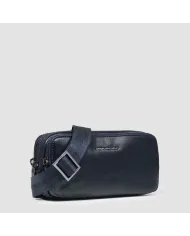 Piquadro Pochette in pelle , con tracolla sganciabile, Piquadro "Blue Square".