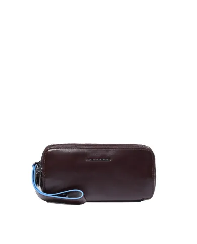 Piquadro Pochette uomo in pelle Mogano