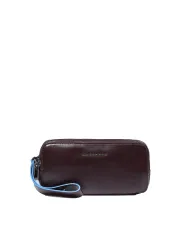 Piquadro Pochette uomo in pelle Mogano