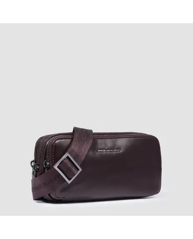 Piquadro Pochette uomo in pelle Mogano