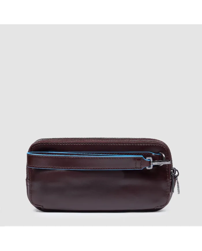 Piquadro Pochette uomo in pelle Mogano