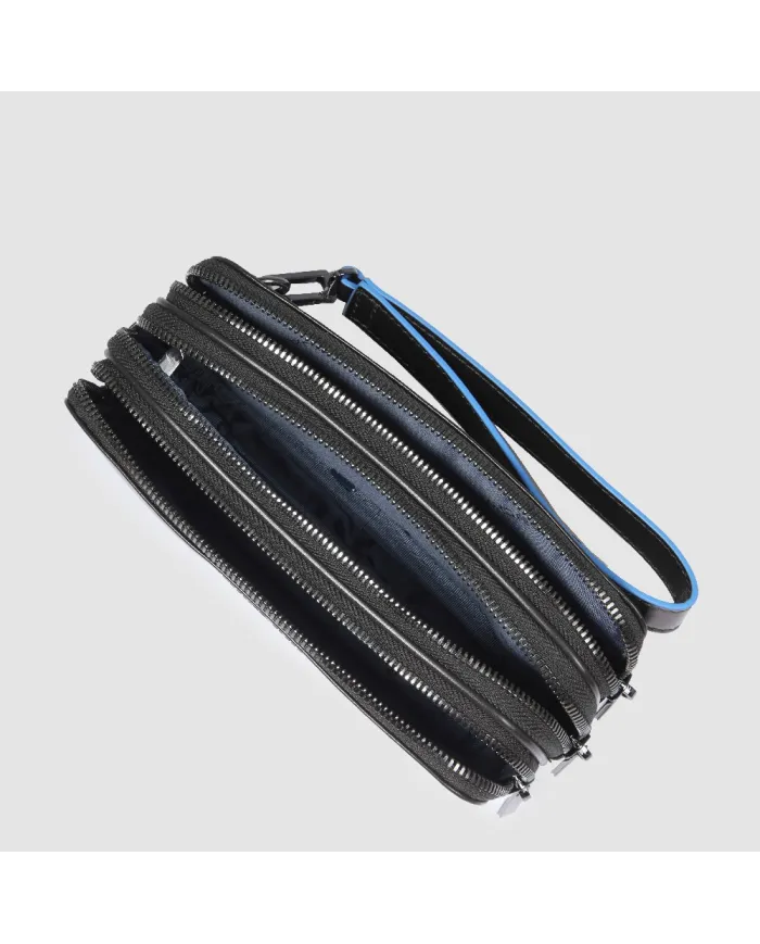Piquadro Pochette uomo in pelle Nero
