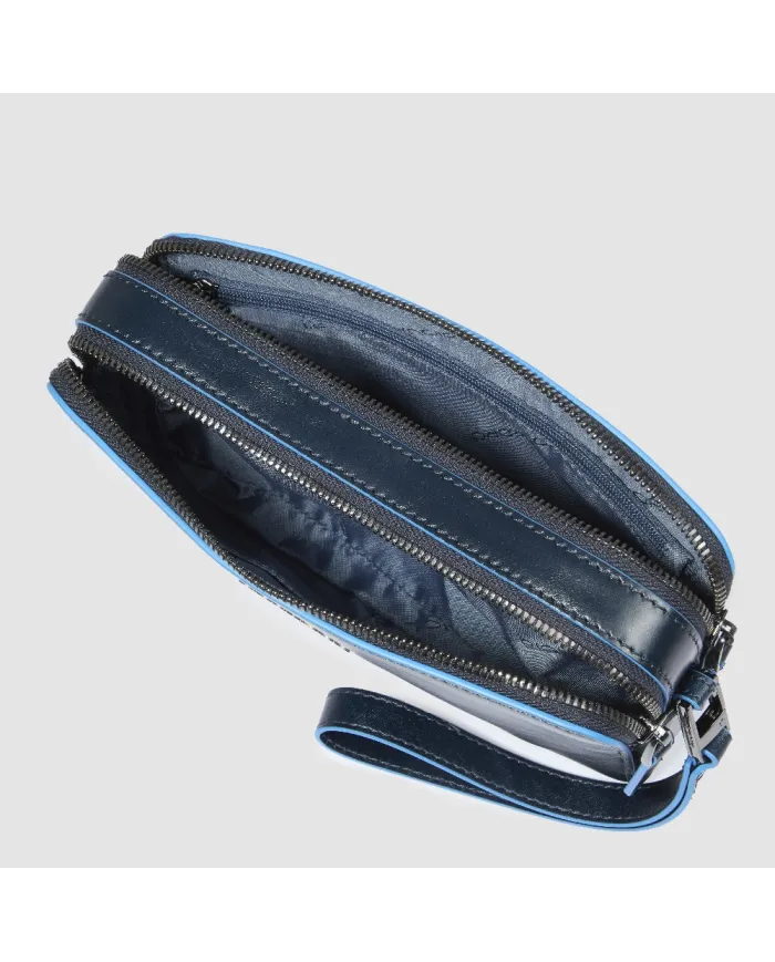 Piquadro Pochette in pelle , 2 comparti, Piquadro "Blue Square".