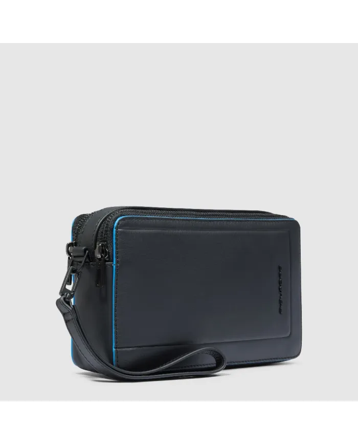 Piquadro Pochette uomo in pelle Atlas Nero