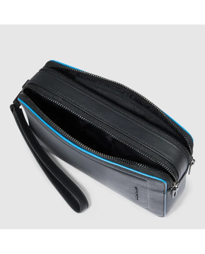 Piquadro Pochette uomo in pelle Atlas Nero