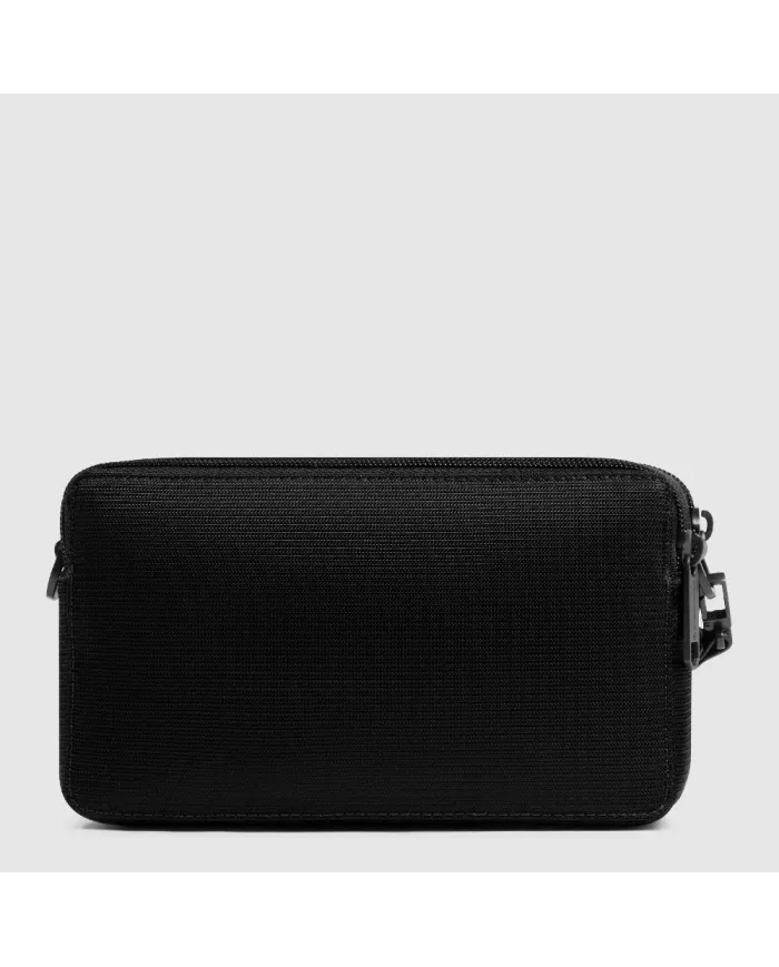 Piquadro Pochette tessuto pelle Marcel Nero