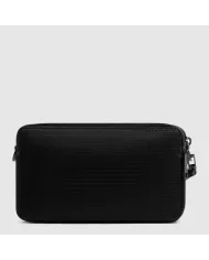 Piquadro Pochette tessuto pelle Marcel Nero
