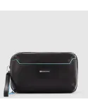 Piquadro Pochette in pelle Blue Square Nero
