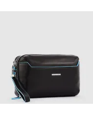 Piquadro Pochette in pelle Blue Square Nero